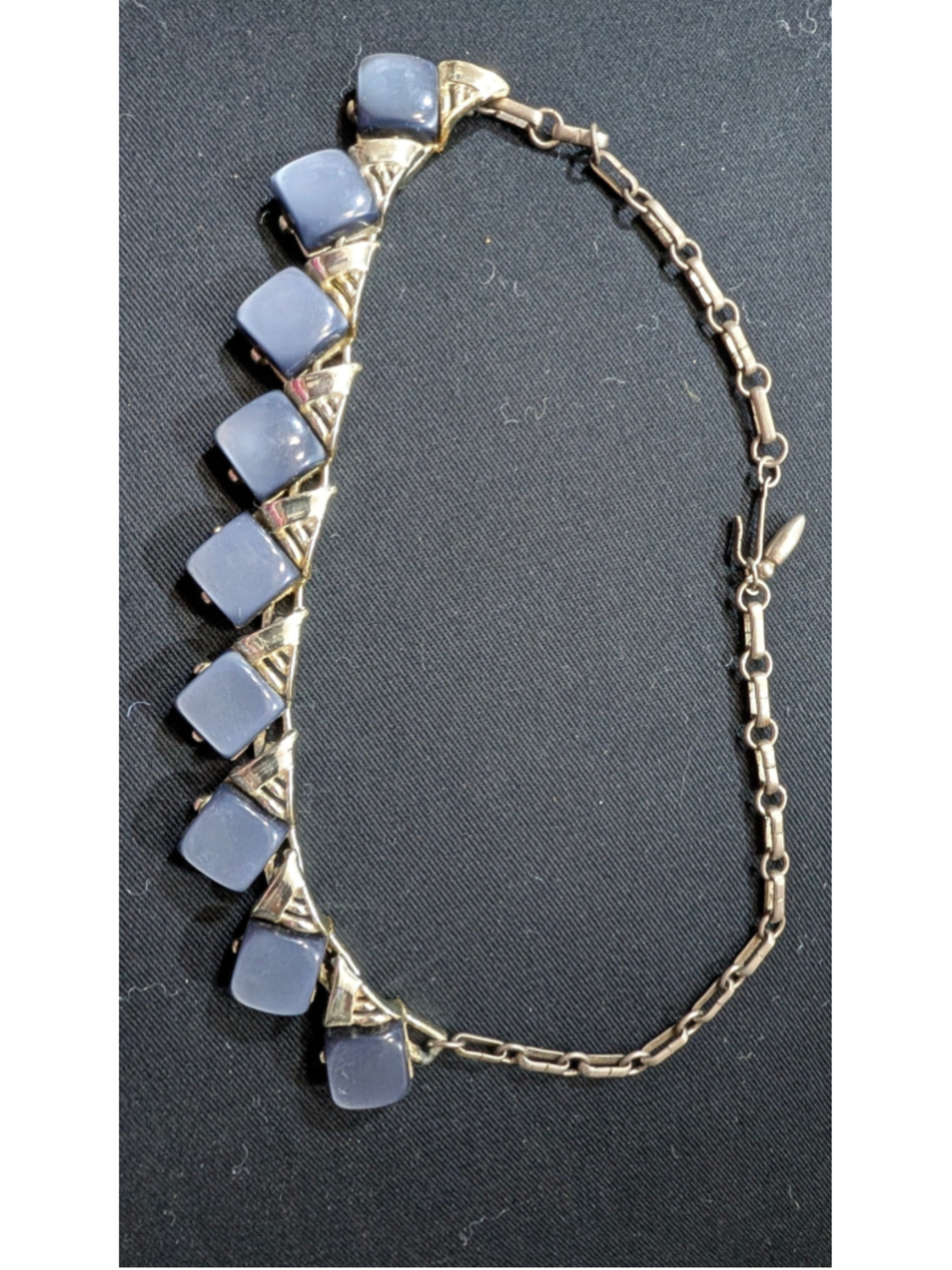 Women's Coro Necklace One Size Blue Silver Tone Statement Jewelry